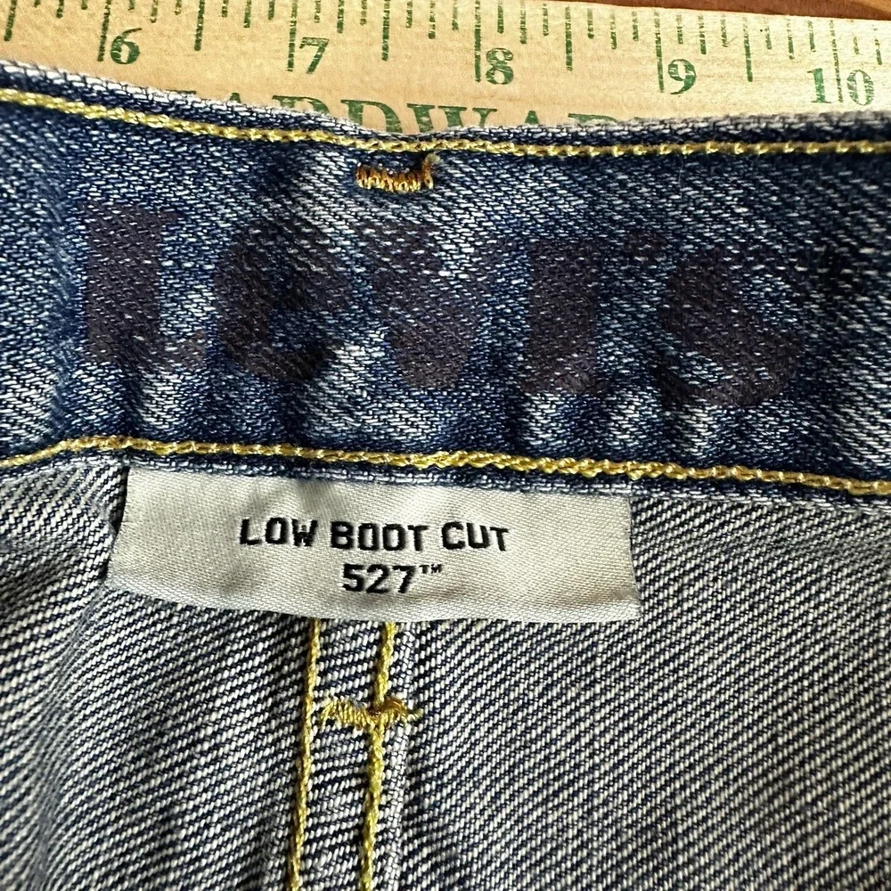 Vintage Y2K Levis 527 Jeans Mens 29x30* Low Rise Bootcut Cowboy Denim Wash Faded